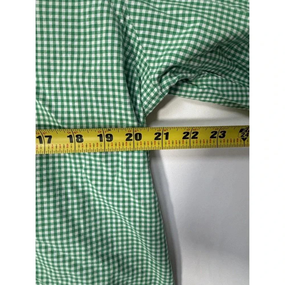 Polo Ralph Lauren Custom Fit Shirt Men's Large Green Gingham Check Button Down
